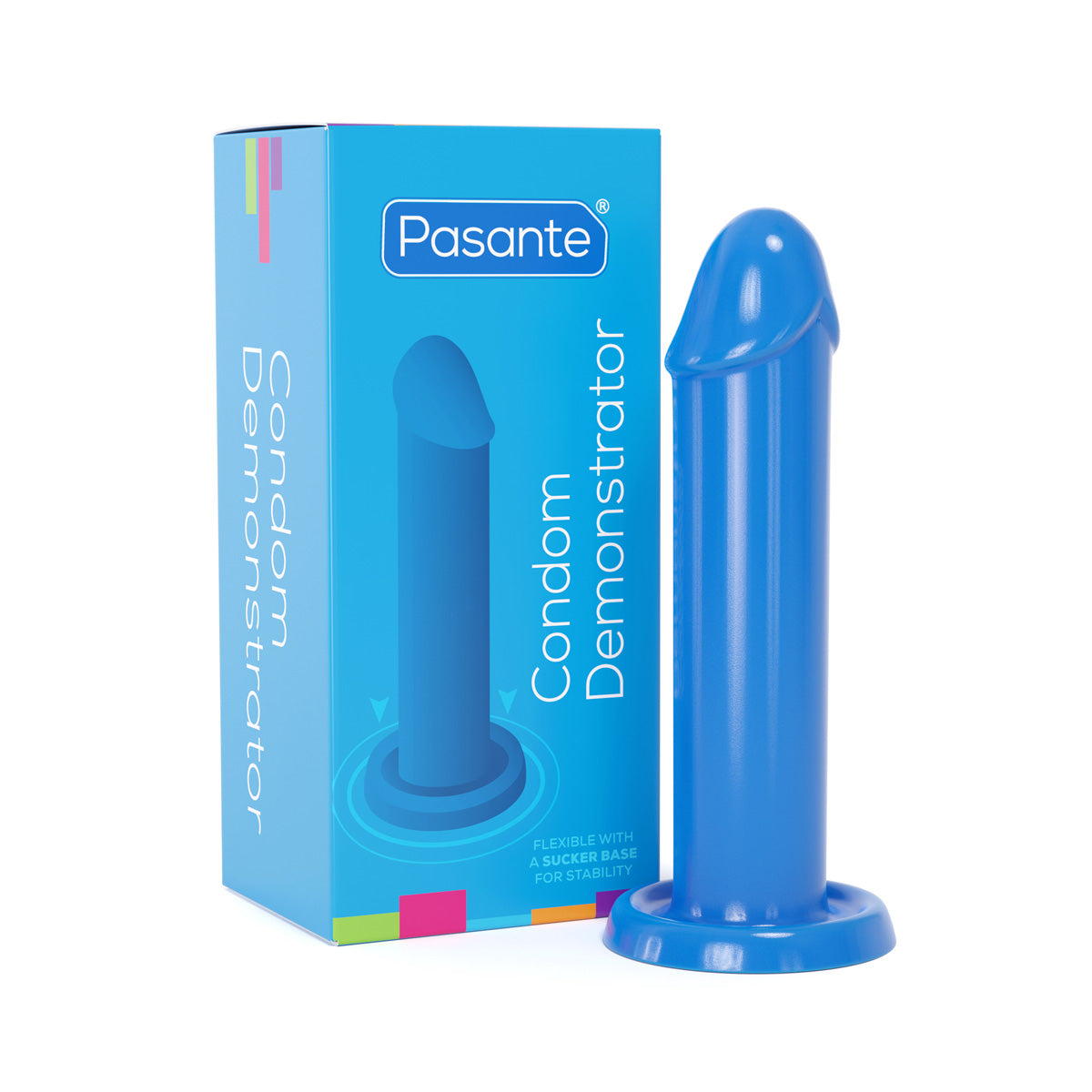 Pasante Blue Démonstrateur Préservatif Modèle Pénis Bleu Ventouse