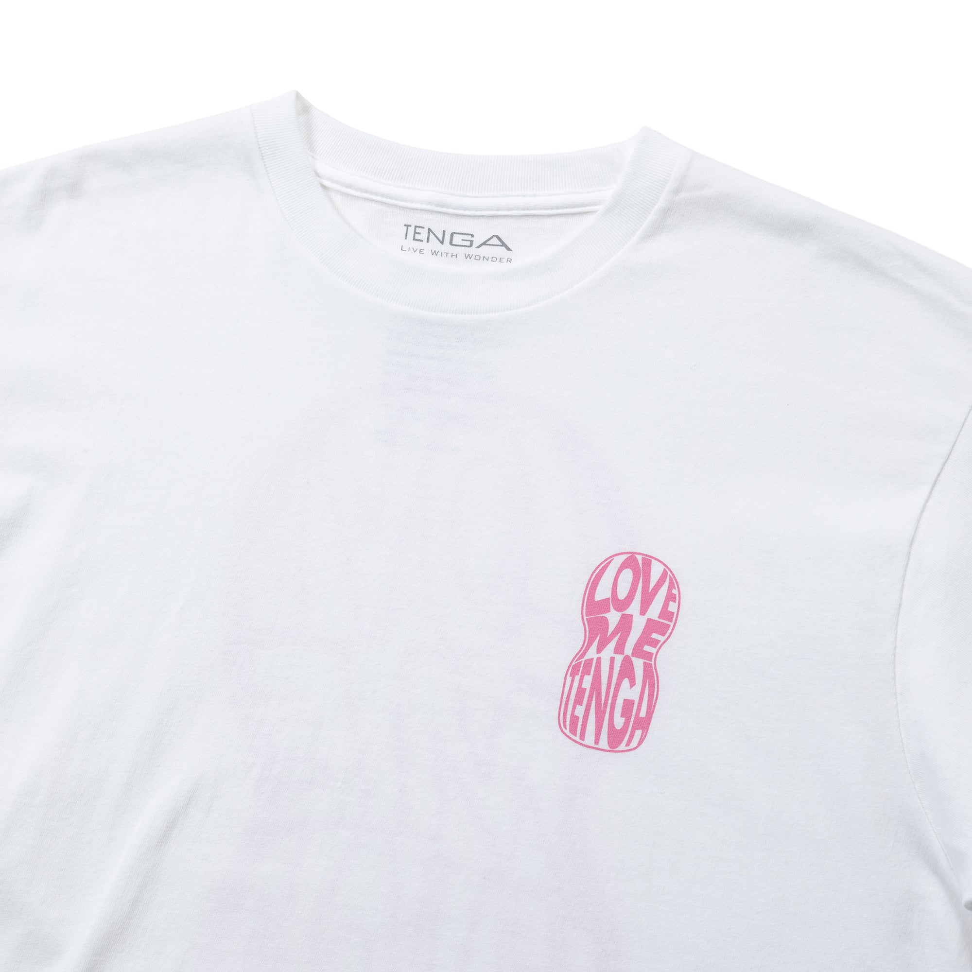 TENGA Merch Love Me Tenga Distortion t-shirt blanc M unisexe