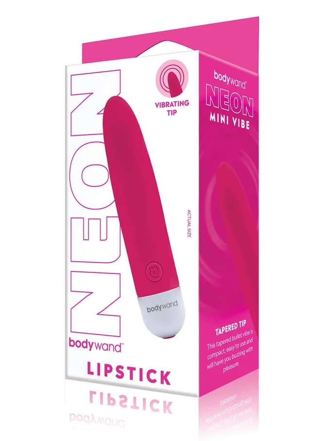 Bodywand Neon Mini Lipstick Vibe rouge à lèvres rose USB