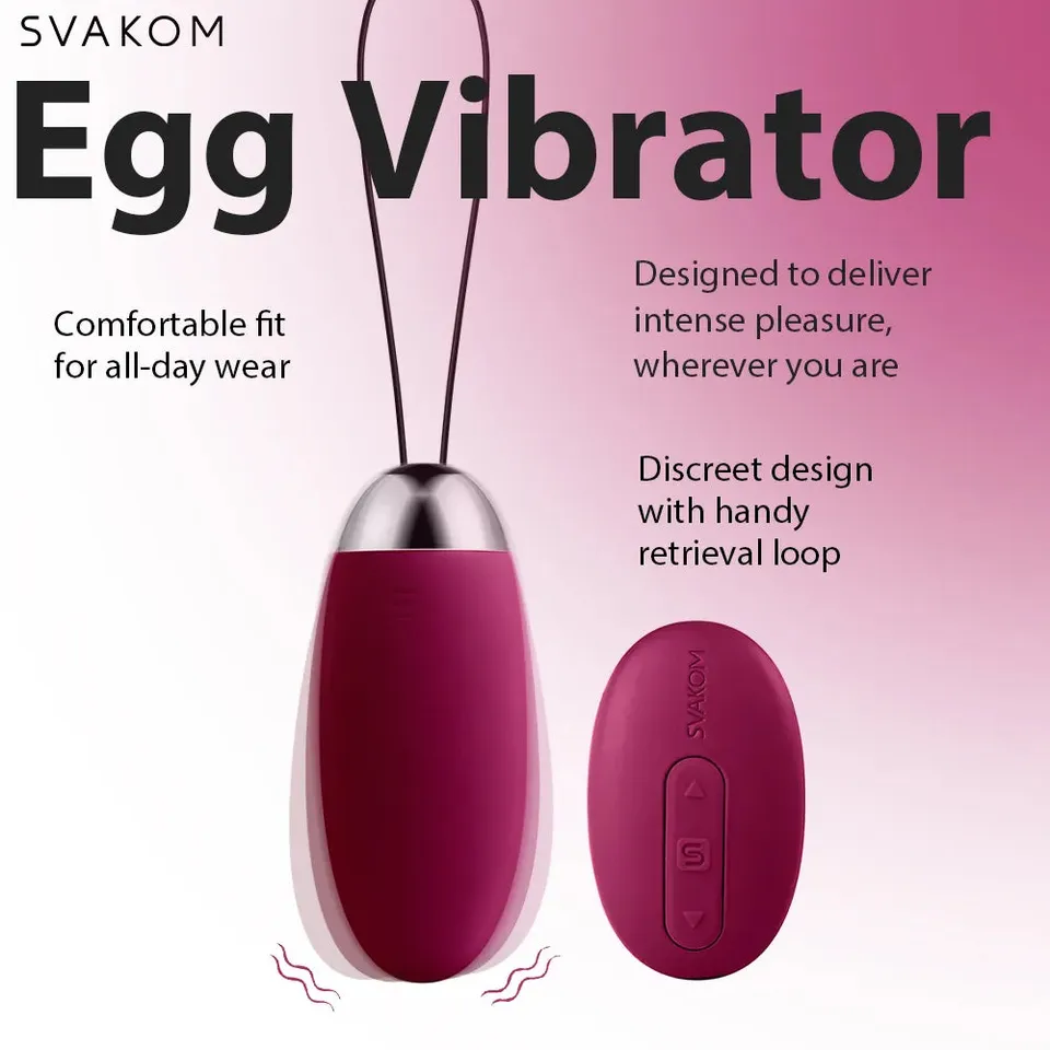 Svakom Elva oeuf vibrant bullet rouge prune