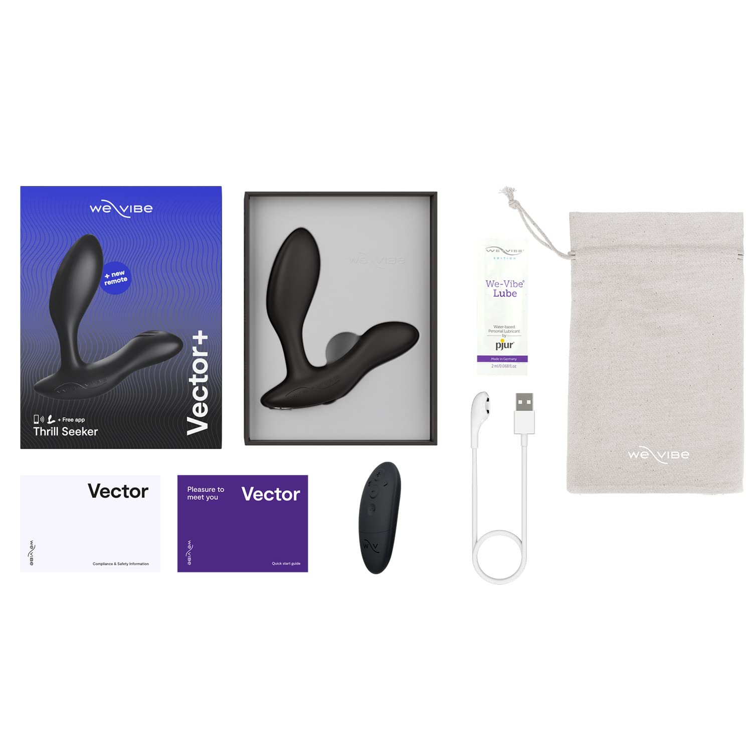 We-Vibe Vector+ stimulateur prostatique Black connecté