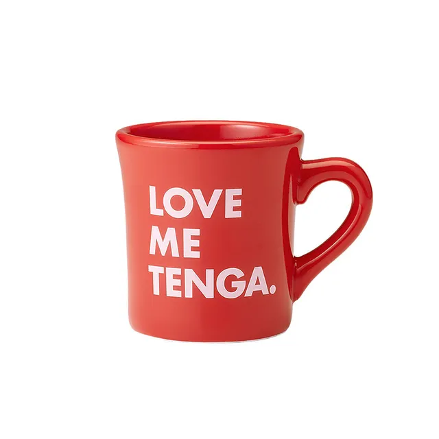 Tenga Merch Love Me mug rouge