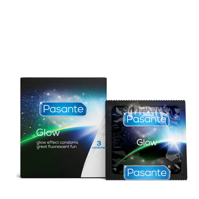 Pasante Glow préservatifs phosphorescents latex 3 pièces