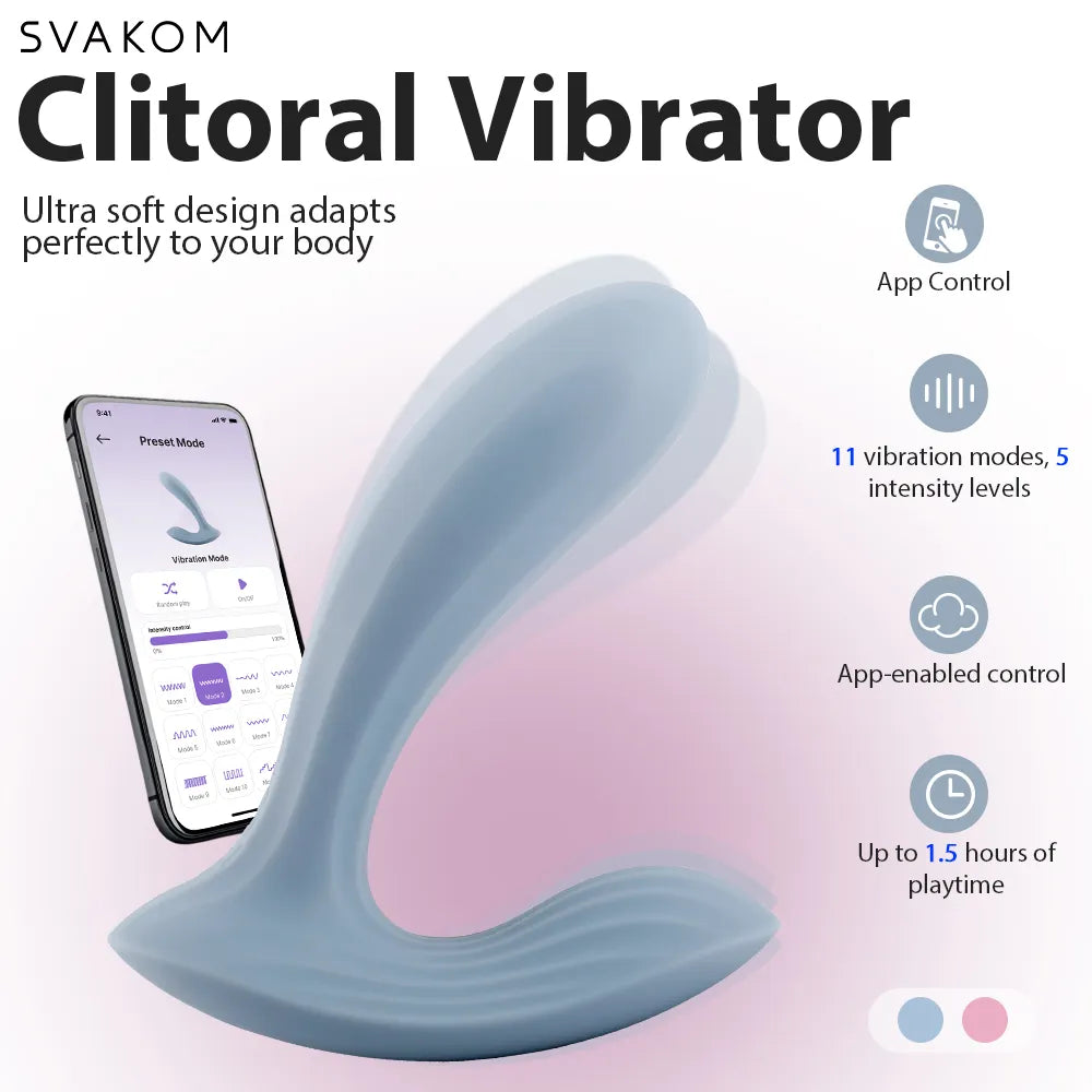 Svakom Erica vibromasseur portable bleu connecté