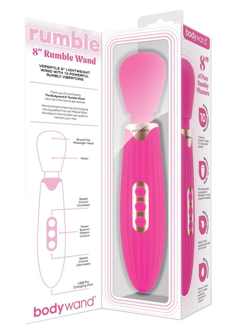 Bodywand Rumble Wand 8" vibromasseur rose rechargeable