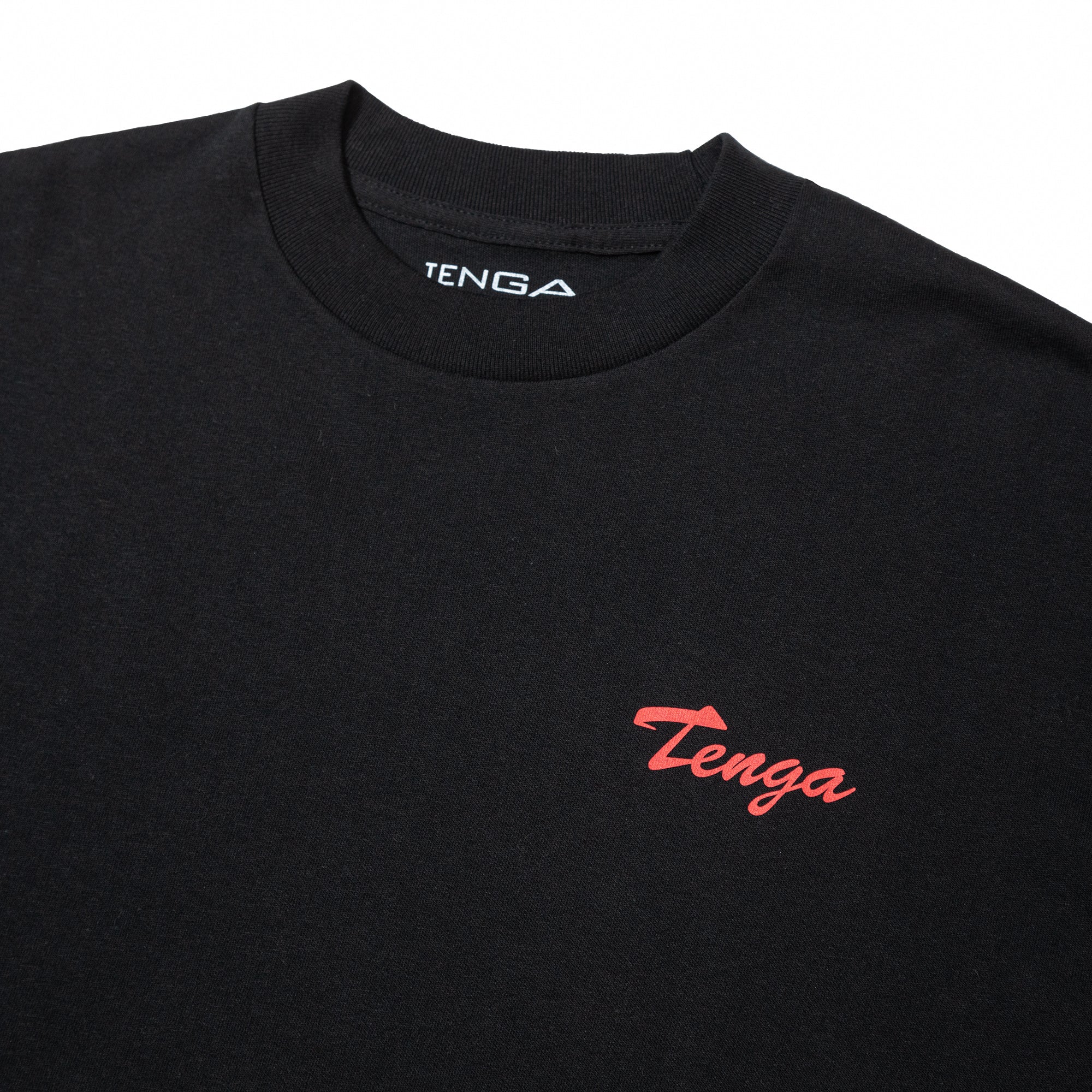 TENGA Print T-Shirt Black t-shirt noir L XL