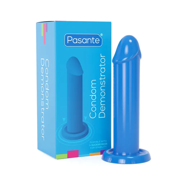 Pasante Blue Démonstrateur Préservatif Modèle Pénis Bleu Ventouse