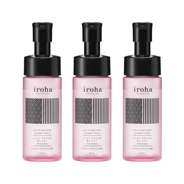 iroha INTIMATE WASH mousse intime rose lot 3