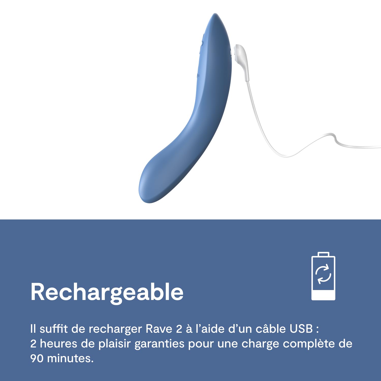 We-Vibe Rave 2 vibromasseur point G bleu connecté