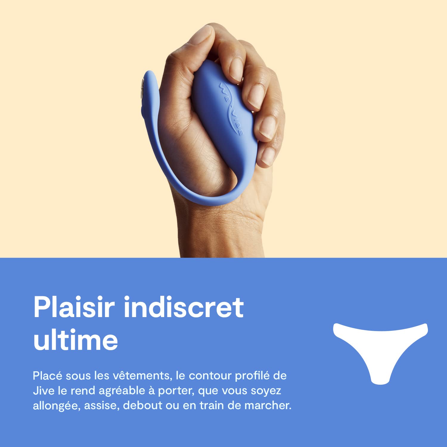 We-Vibe Jive oeuf vibrant connecté bleu 10 modes