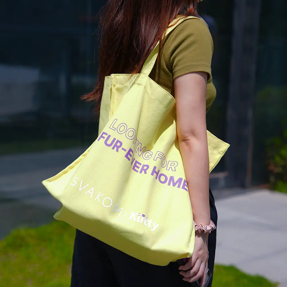Svakom Klitty Tote Bag cabas jaune en toile