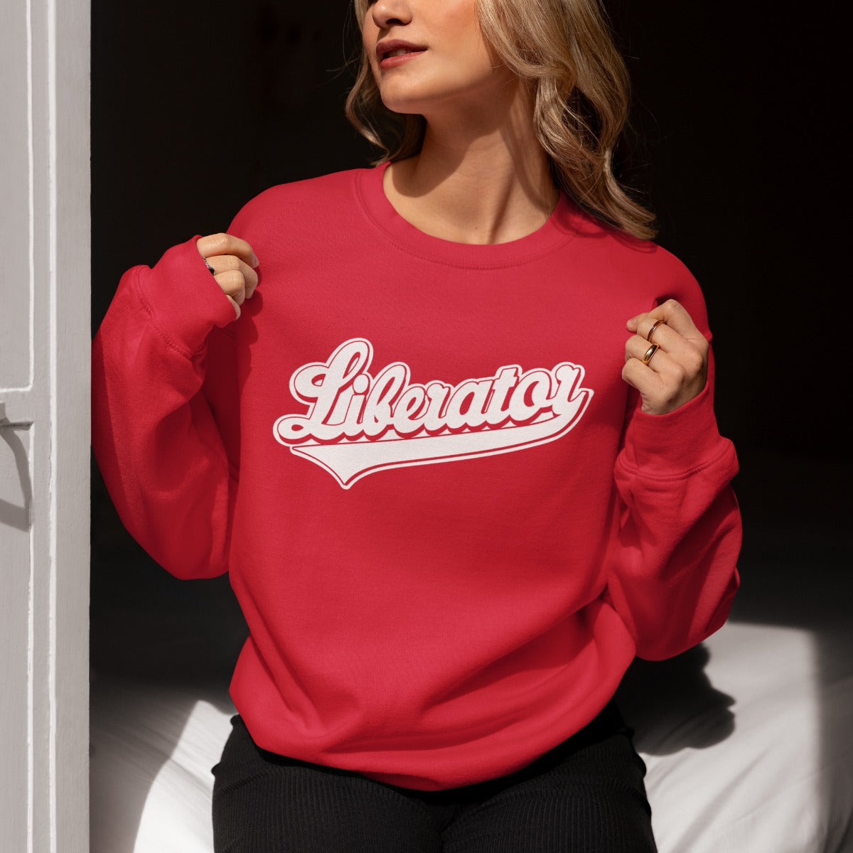 Liberator Baseball Logo Sweatshirt Sweat Coton Charcoal M