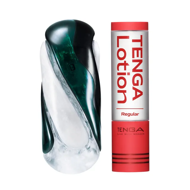 Tenga Flip 360 Aurora Green Masturbateur Réutilisable + Lotion