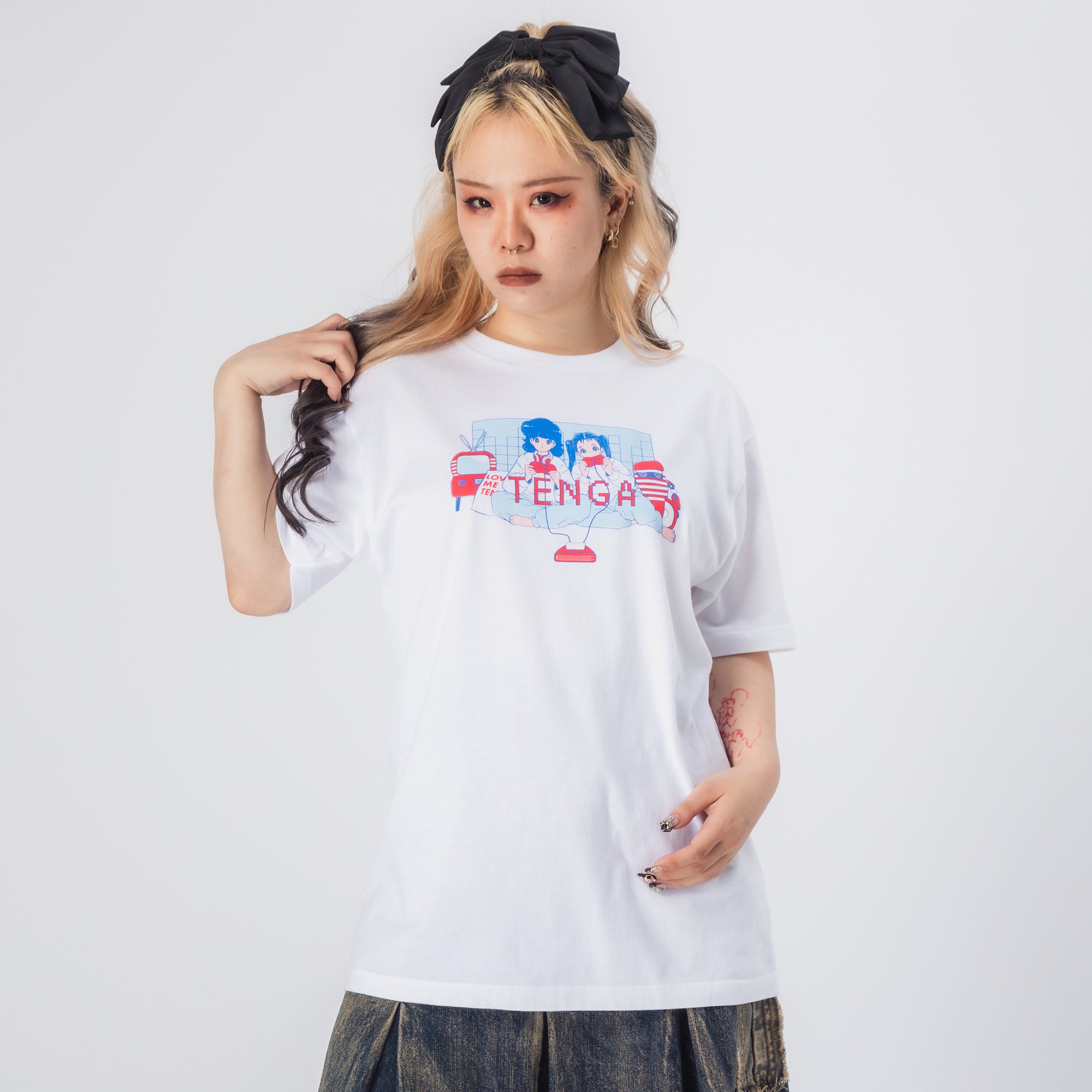 TENGA Merch PLAY GAME 01 T-shirt blanc M unisexe