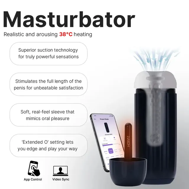 Svakom Sam Neo 2 Pro masturbateur bleu foncé chauffant