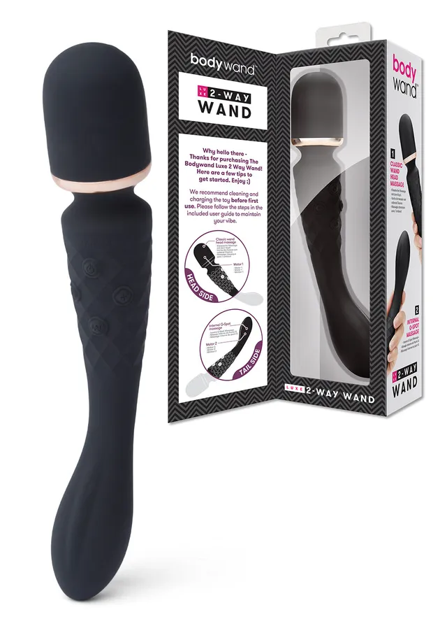 Bodywand Luxe 2-Way Wand baguette vibrante noire rechargeable