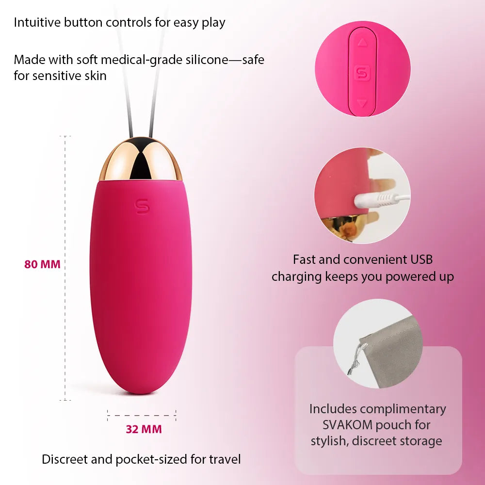 Svakom Elva oeuf vibrant bullet rouge prune