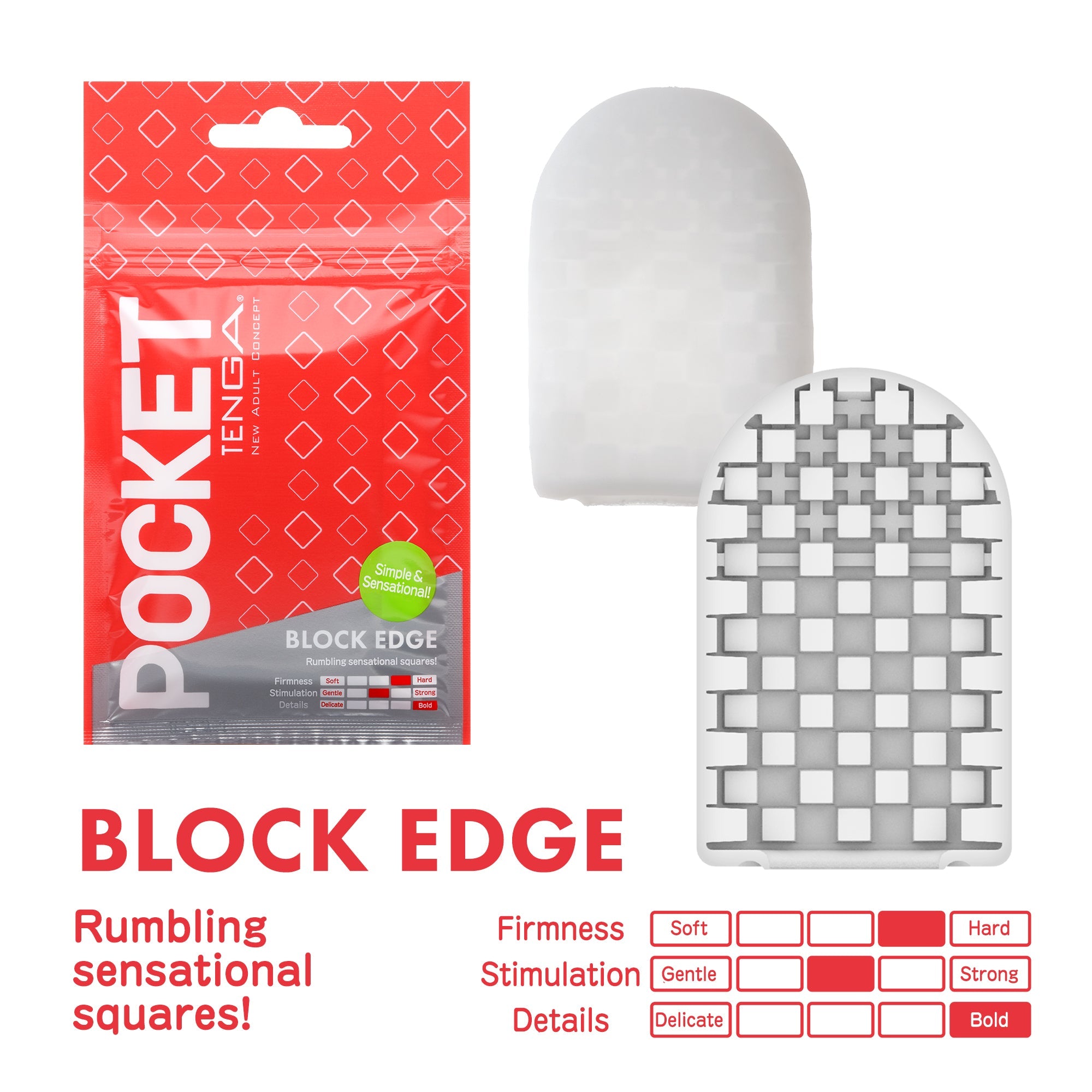 Pocket Tenga Block Edge masturbateur poche homme jetable