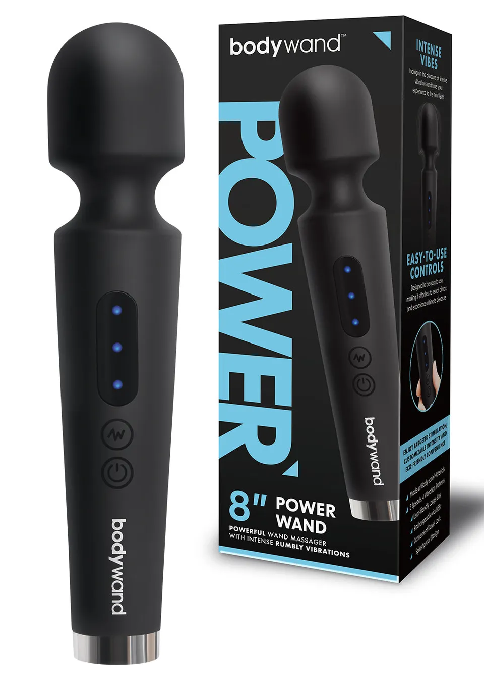 Bodywand Power Wand Baguette Vibrante 20 cm Noire USB