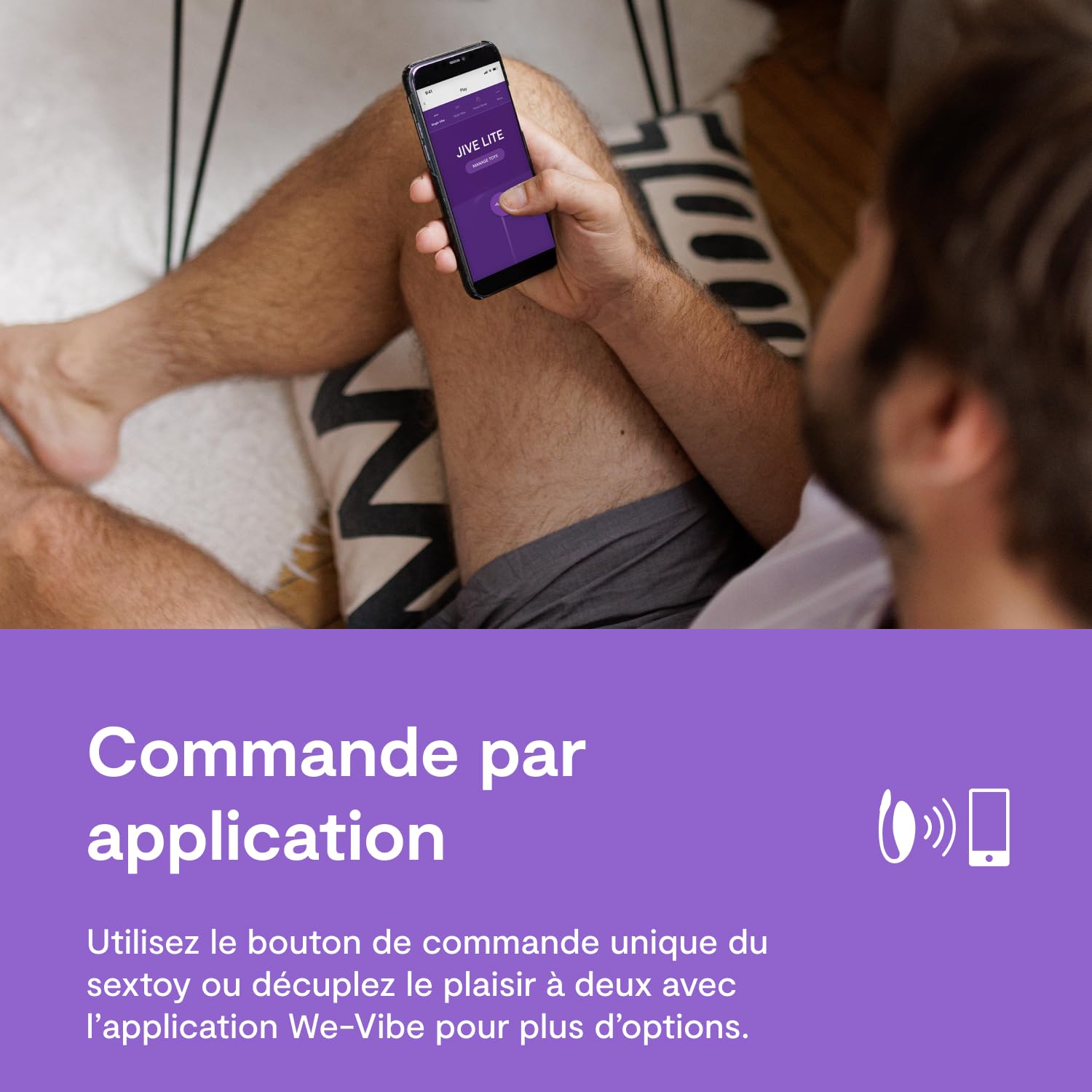 We-Vibe Jive Lite œuf vibrant violette connecté