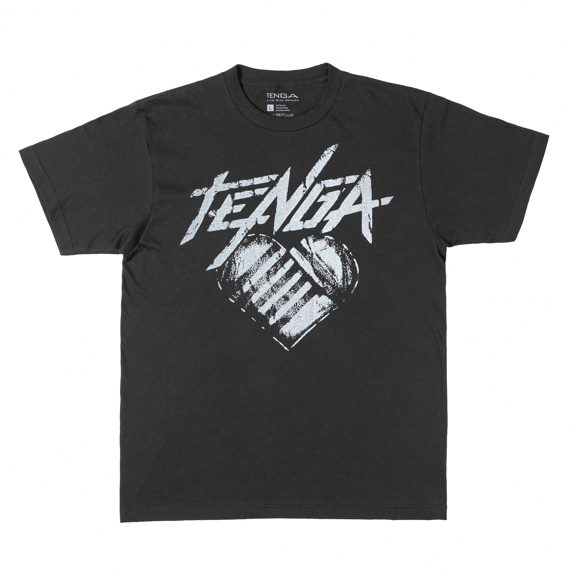 TENGA Hearts T-Shirt noir t-shirt coton tailles L XL