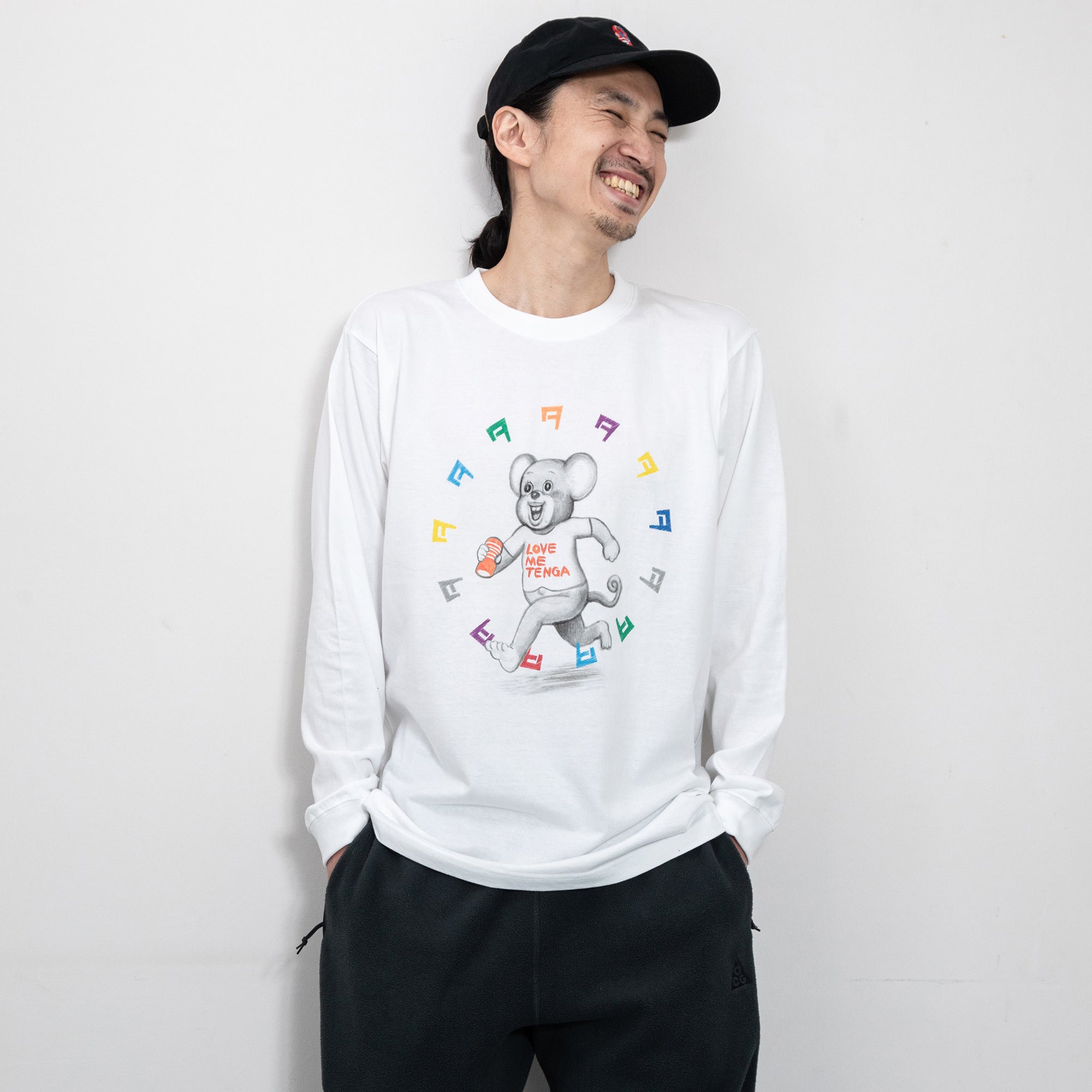 TENGA Dokumi T-Shirt Manches Longues Unisexe Blanc
