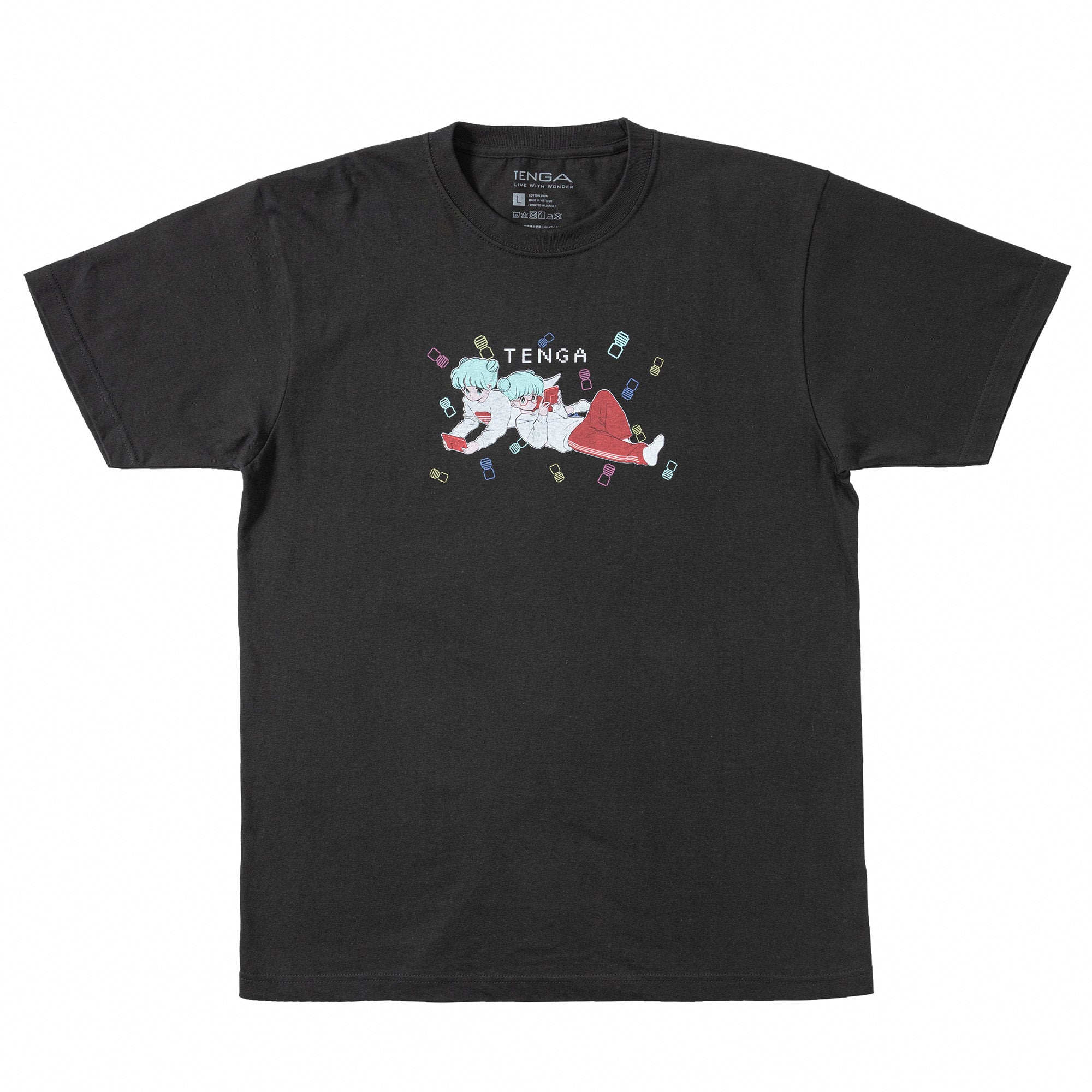 TENGA PLAY GAME 02 T-shirt noir coton M L XL