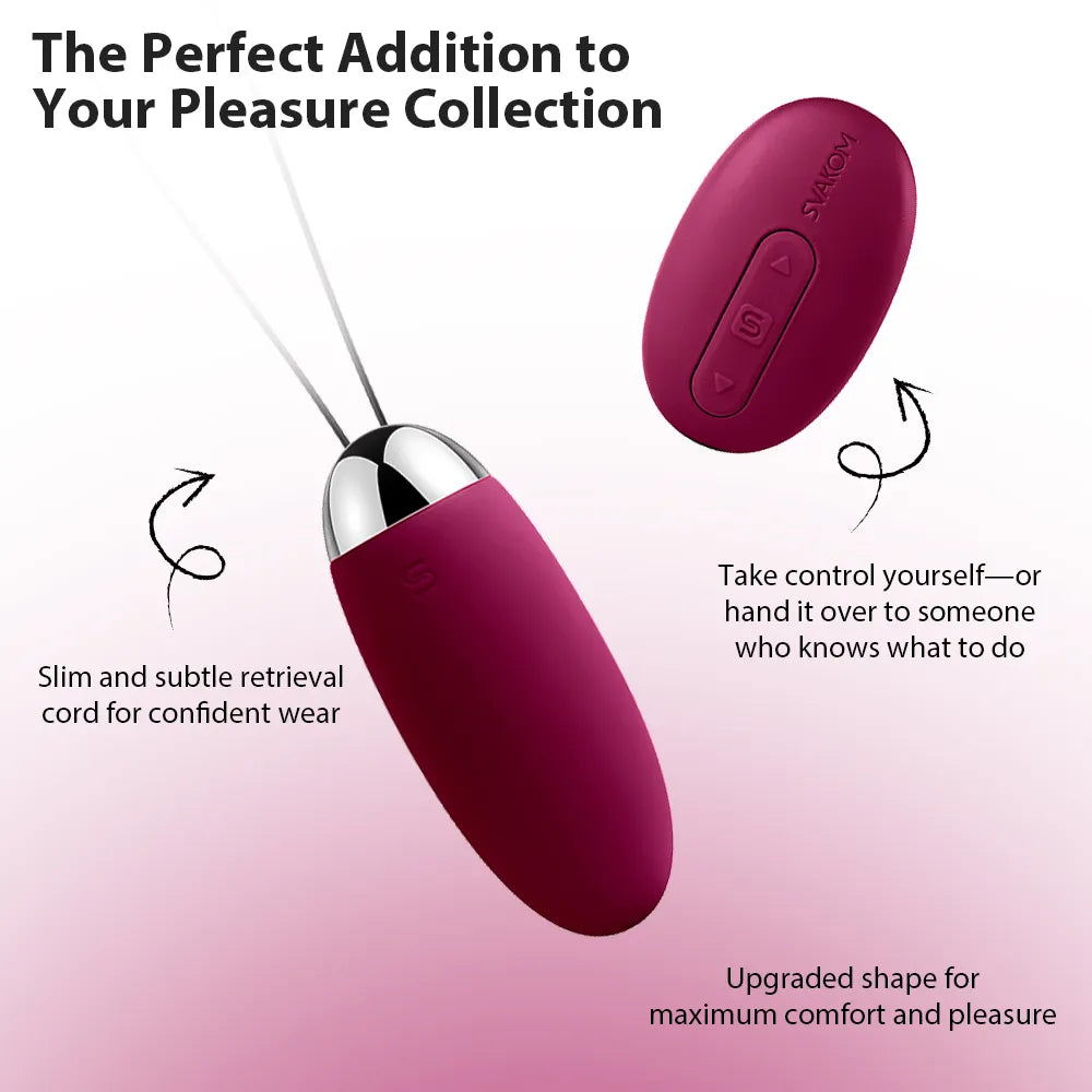 Svakom Elva oeuf vibrant bullet rouge prune