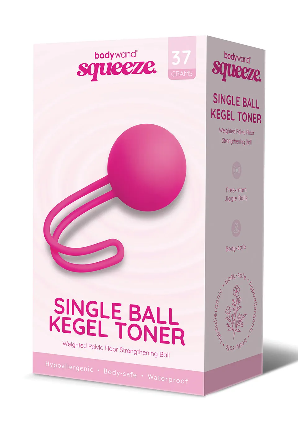 Bodywand Squeeze Single Ball Kegel Toner boule 37 g rose