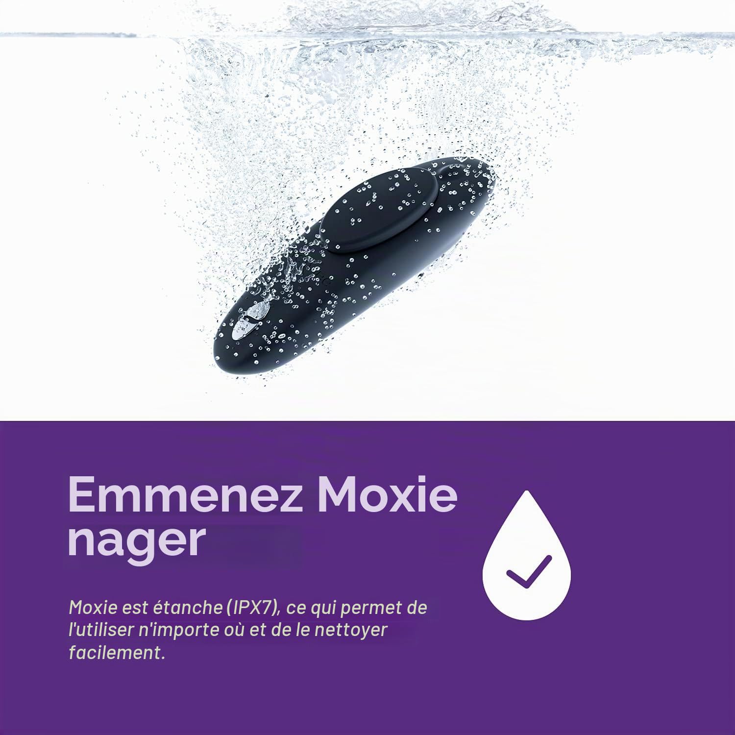 We-Vibe Wearable Moxie vibromasseur culotte noir satiné