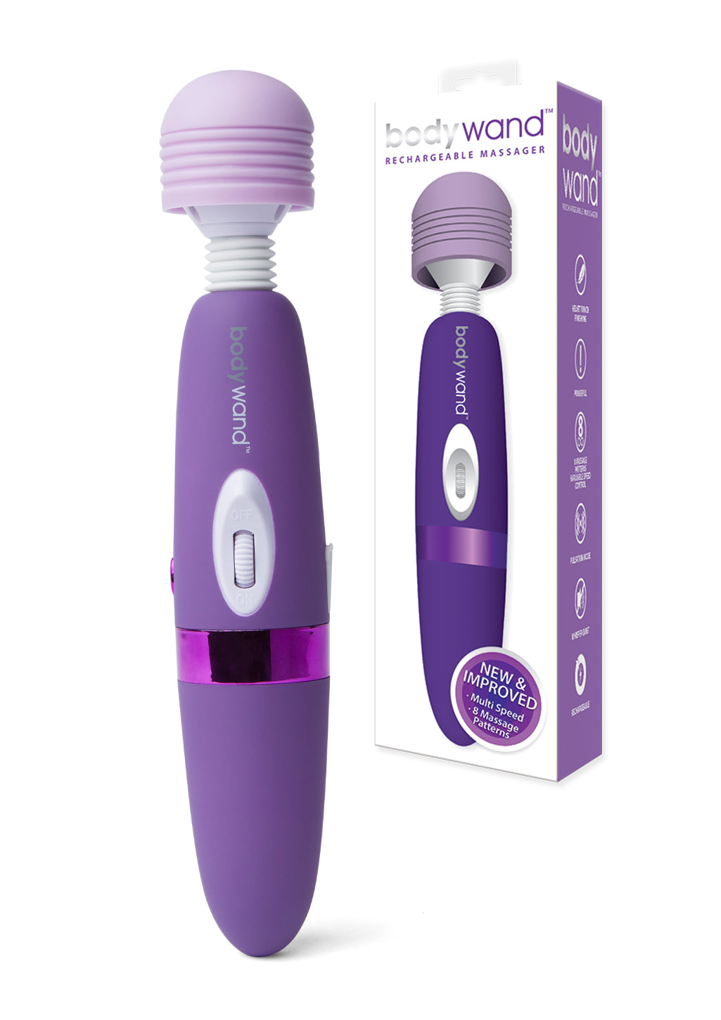Bodywand Rechargeable Massager wand noir silicone USB