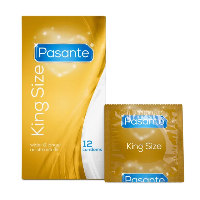 Pasante King Size préservatif large 12 pièces latex 60 mm