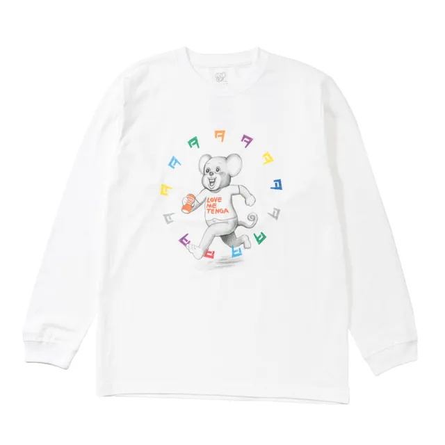 TENGA Dokumi T-Shirt Manches Longues Unisexe Blanc