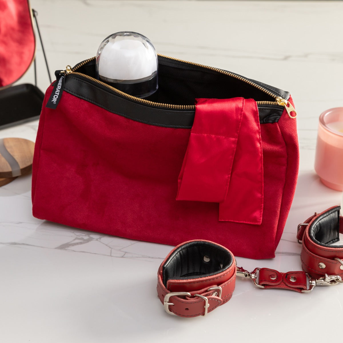 Liberator Tallulah trousse verrouillable microsuede noir