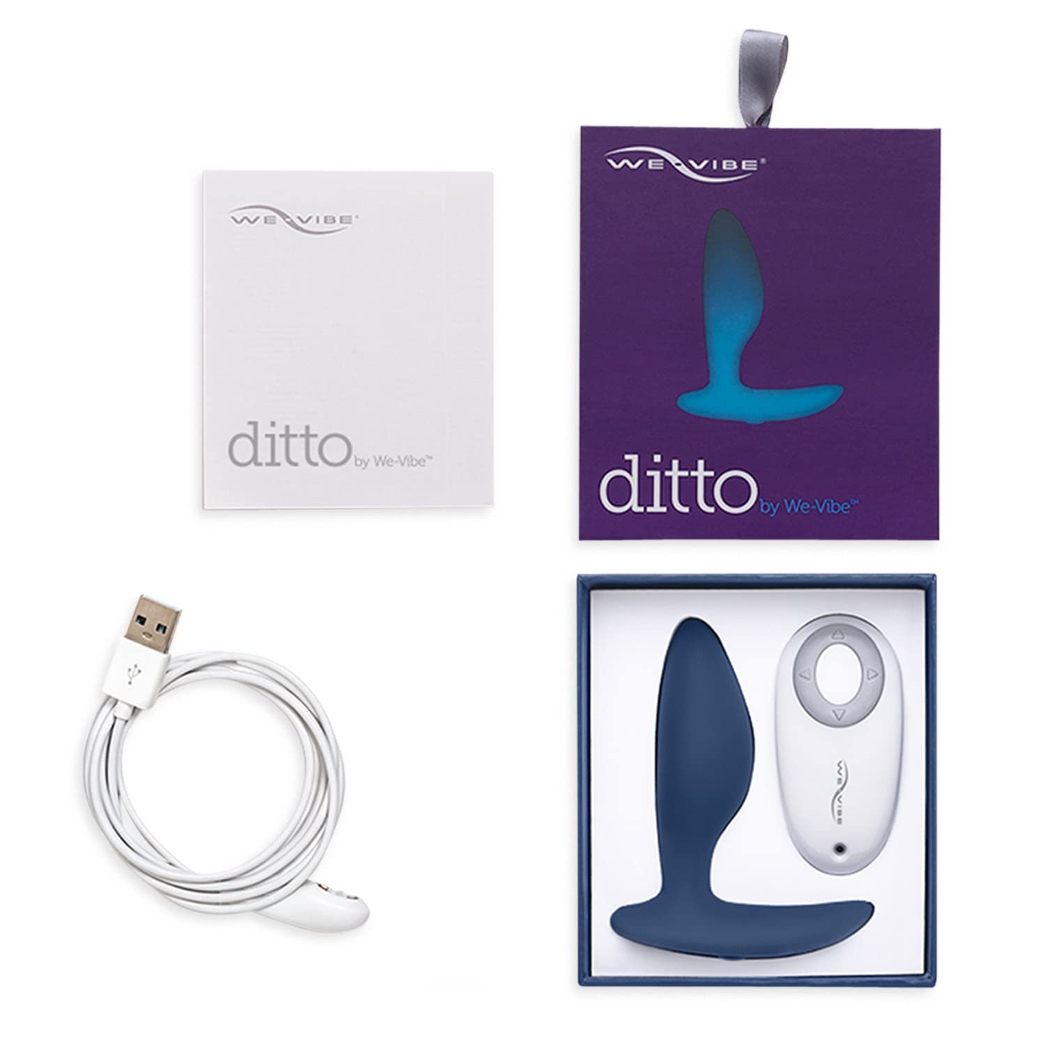 We-Vibe Ditto plug anal vibrant bleu télécommande