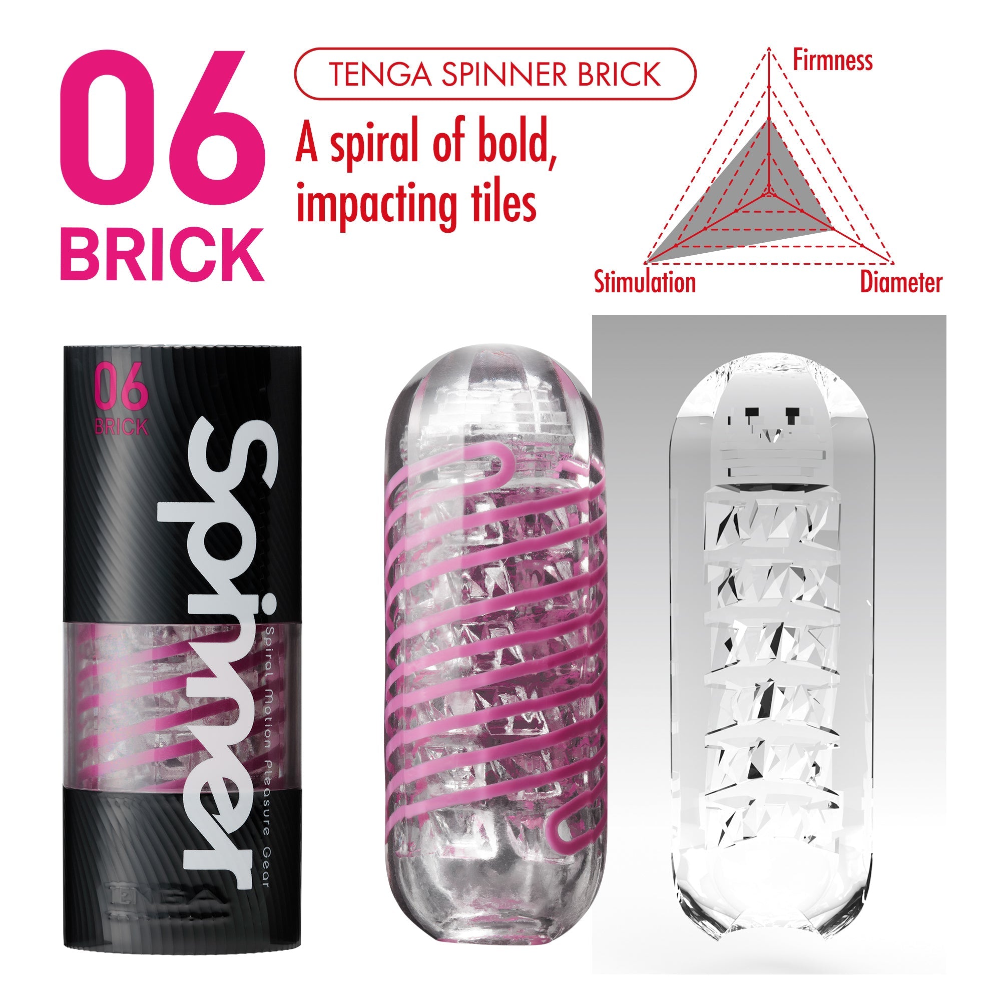 Tenga Spinner 06 Brick masturbateur homme intense réutilisable