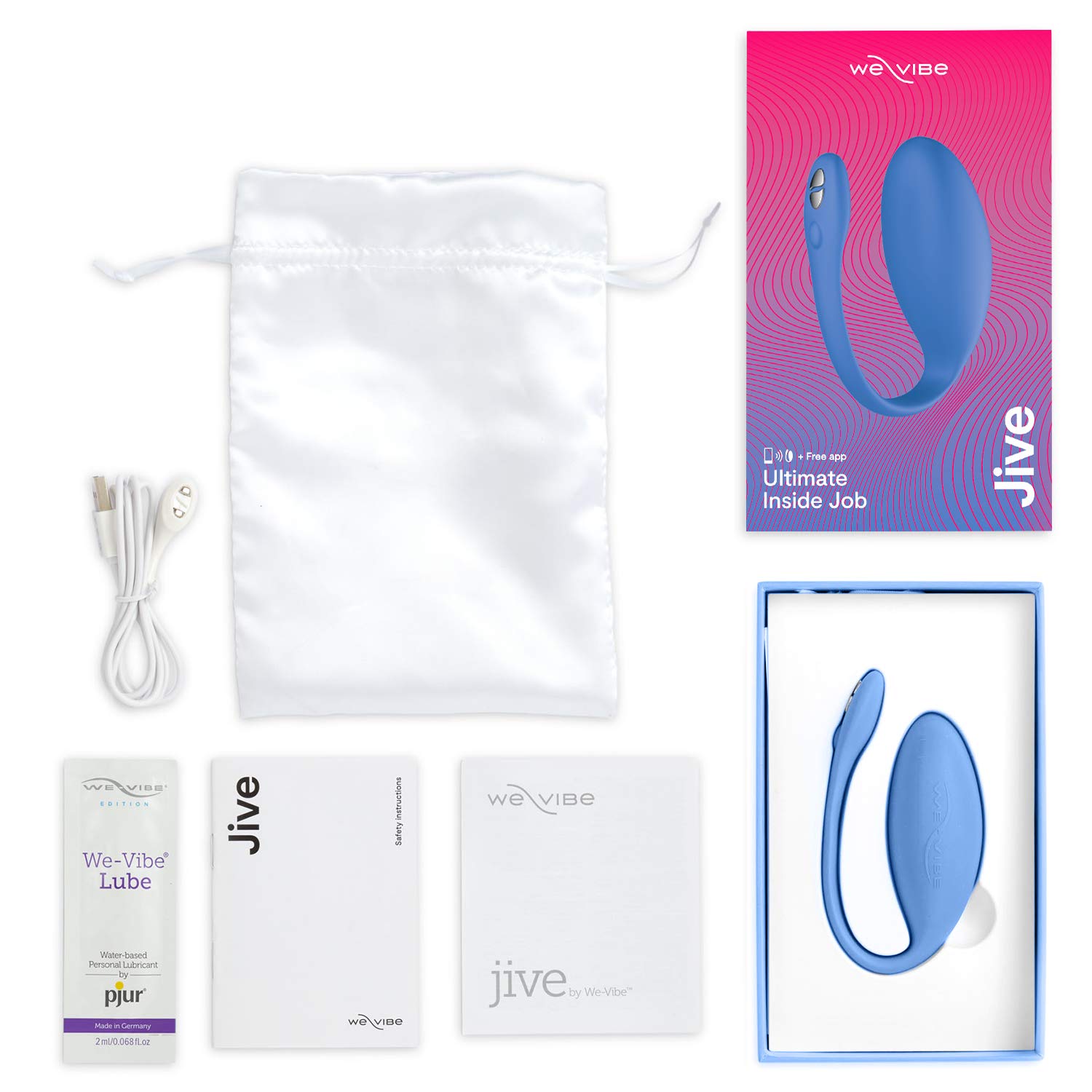 We-Vibe Jive oeuf vibrant connecté bleu 10 modes