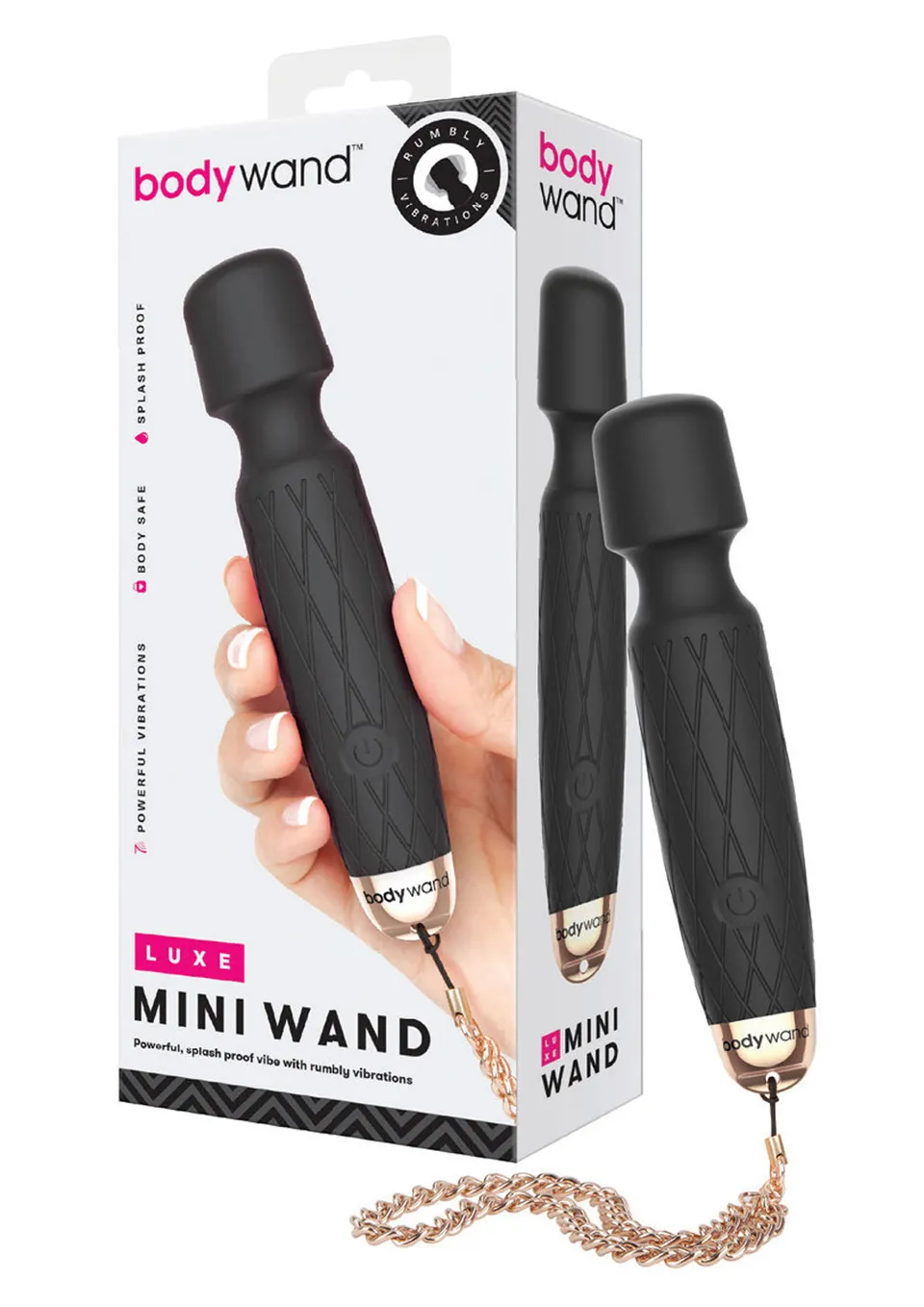 Bodywand Luxe Mini Wand masseur noir 7 modes USB