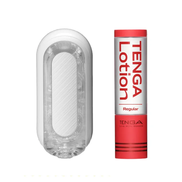 Tenga Flip Zero Gravity White masturbateur + lotion