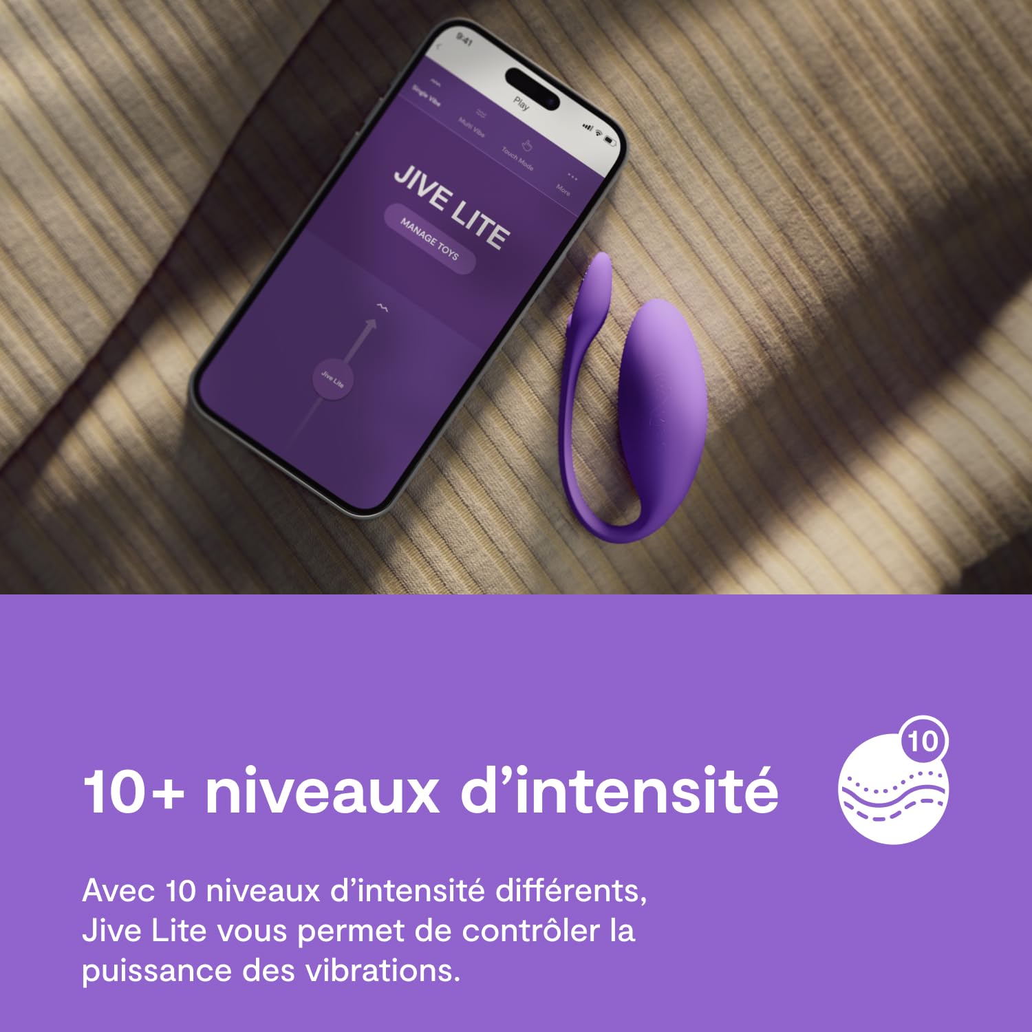 We-Vibe Jive Lite œuf vibrant violette connecté