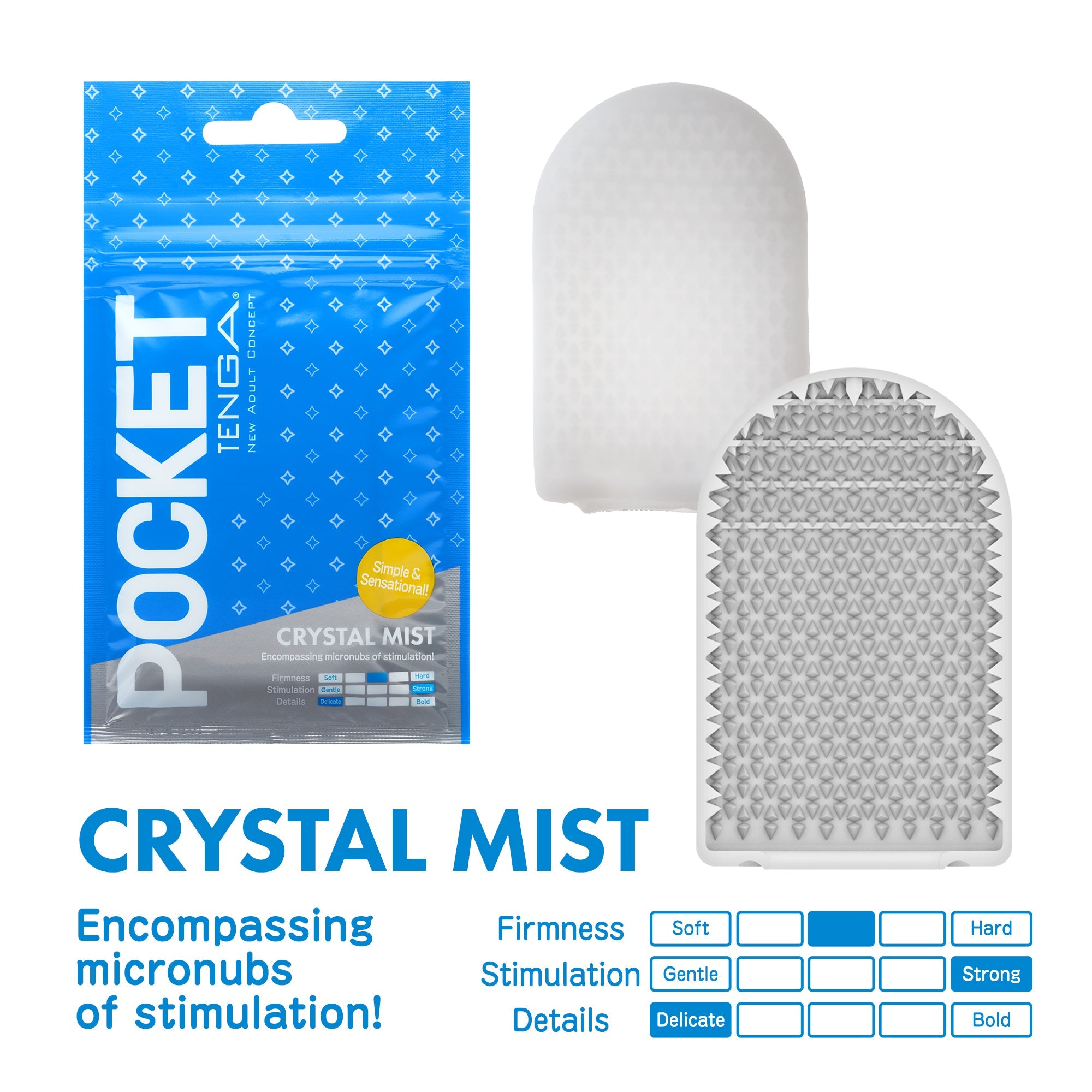 Pocket Tenga Crystal Mist mini-masturbateur jetable picots