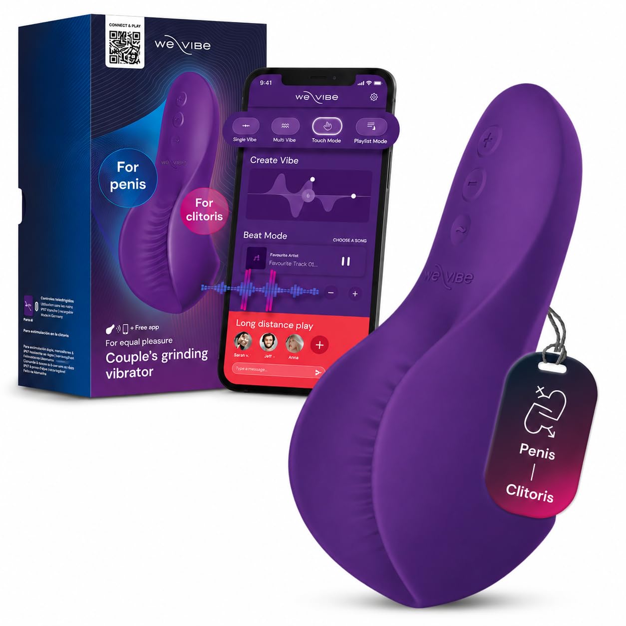 We-Vibe Shared Touch vibromasseur couple noir appli