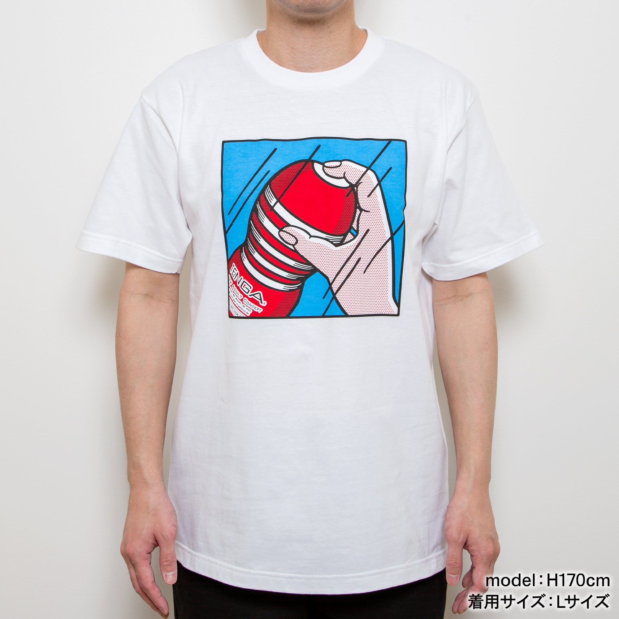 TENGA Merch Playing with Tenga t-shirt blanc bleu M coton