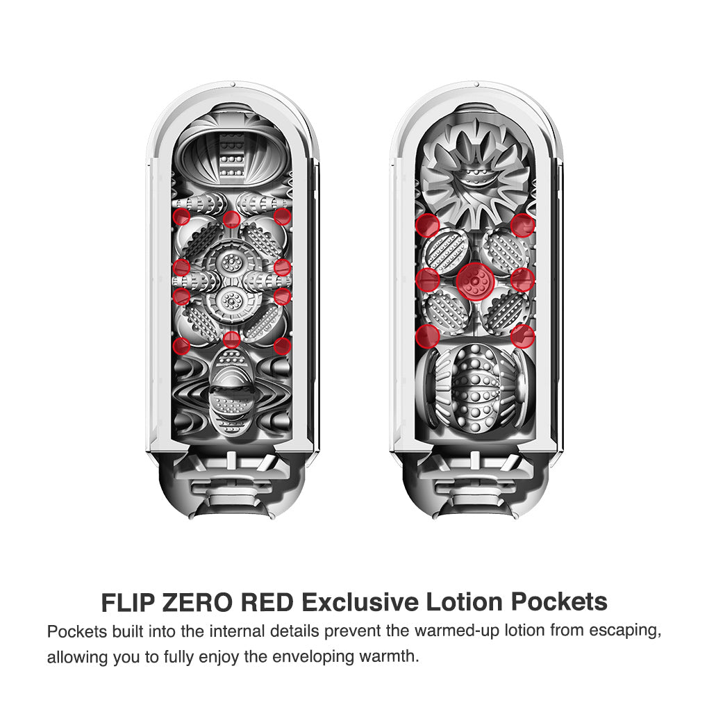 Tenga Flip Zero Red masturbateur chauffant + warmer