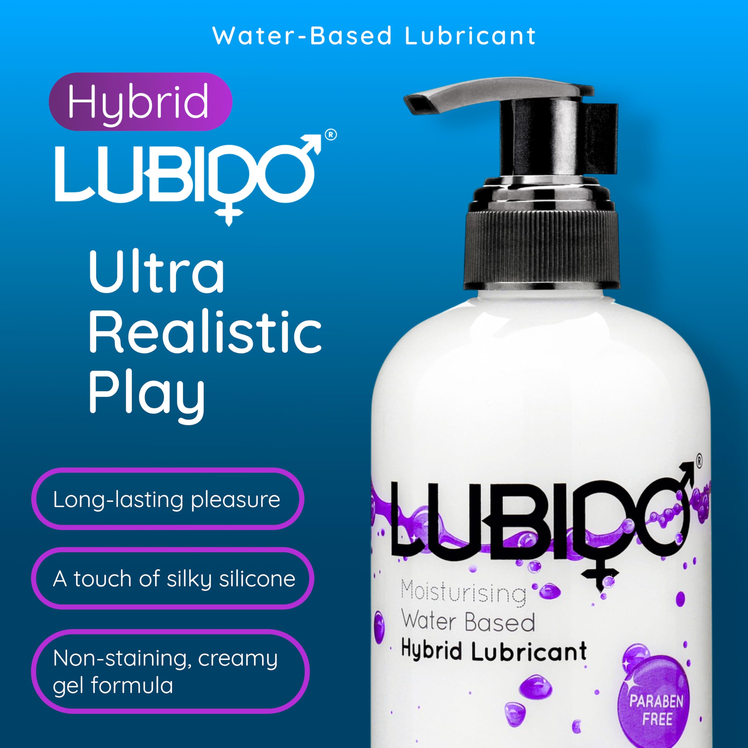 Hybrid Lubido gel lubrifiant hybride 250 ml lot de 3