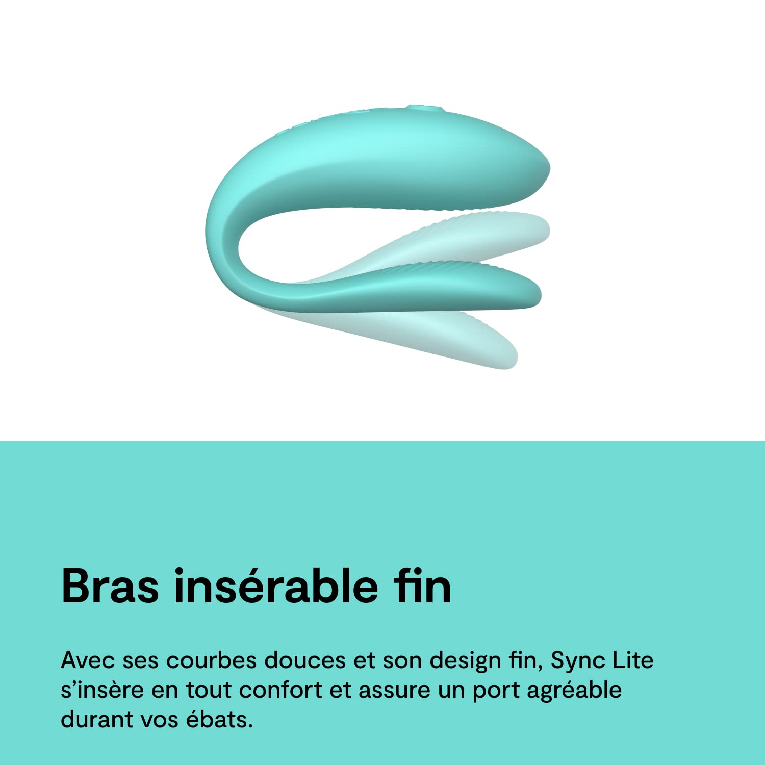 We-Vibe Sync Lite vibromasseur couple bleu en C silicone