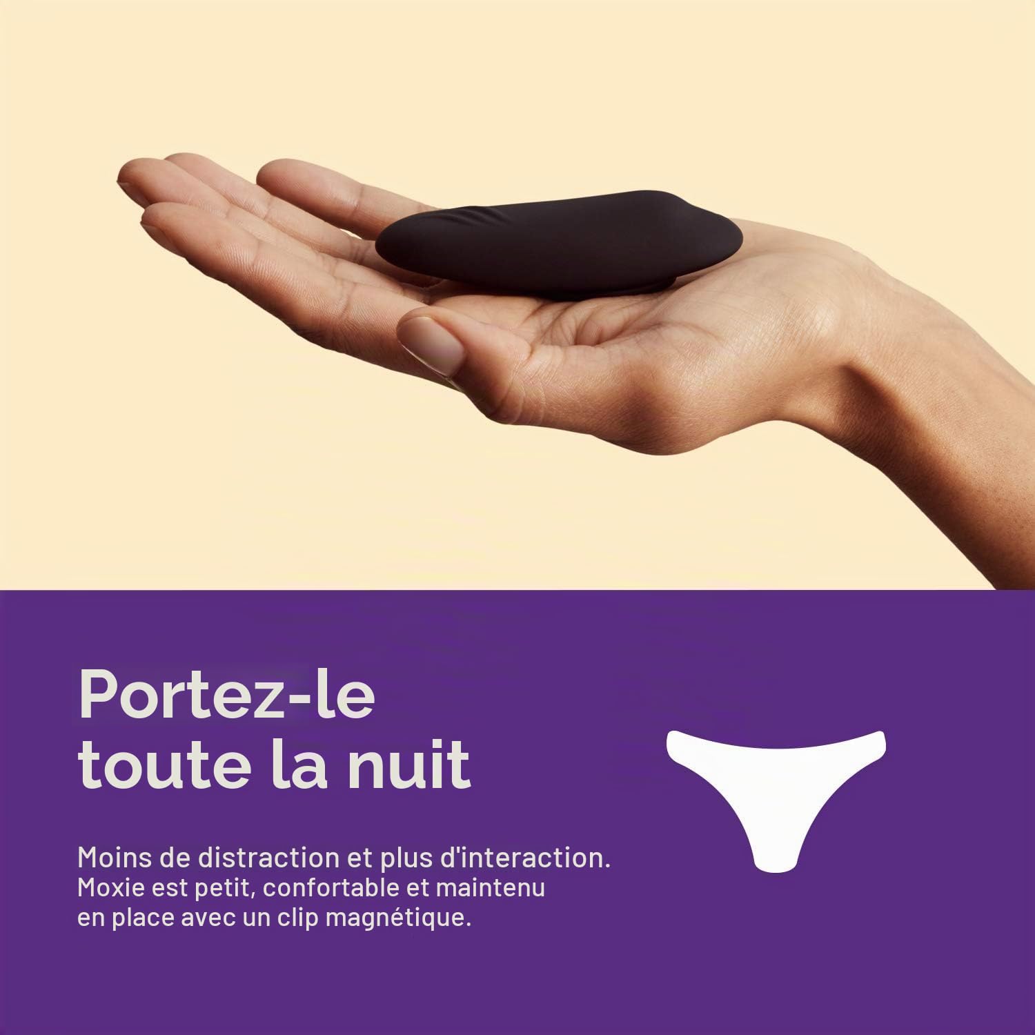 We-Vibe Wearable Moxie vibromasseur culotte noir satiné
