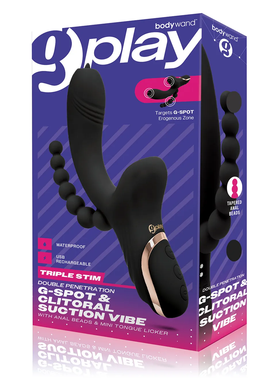 Bodywand G-Play Suction Vibe violet aspiration point G