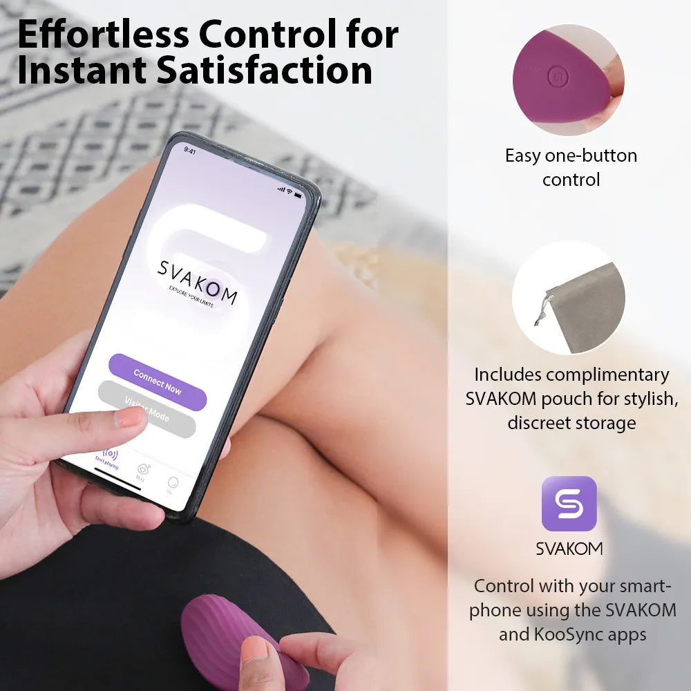 Svakom Edeny vibromasseur culotte violet connecté