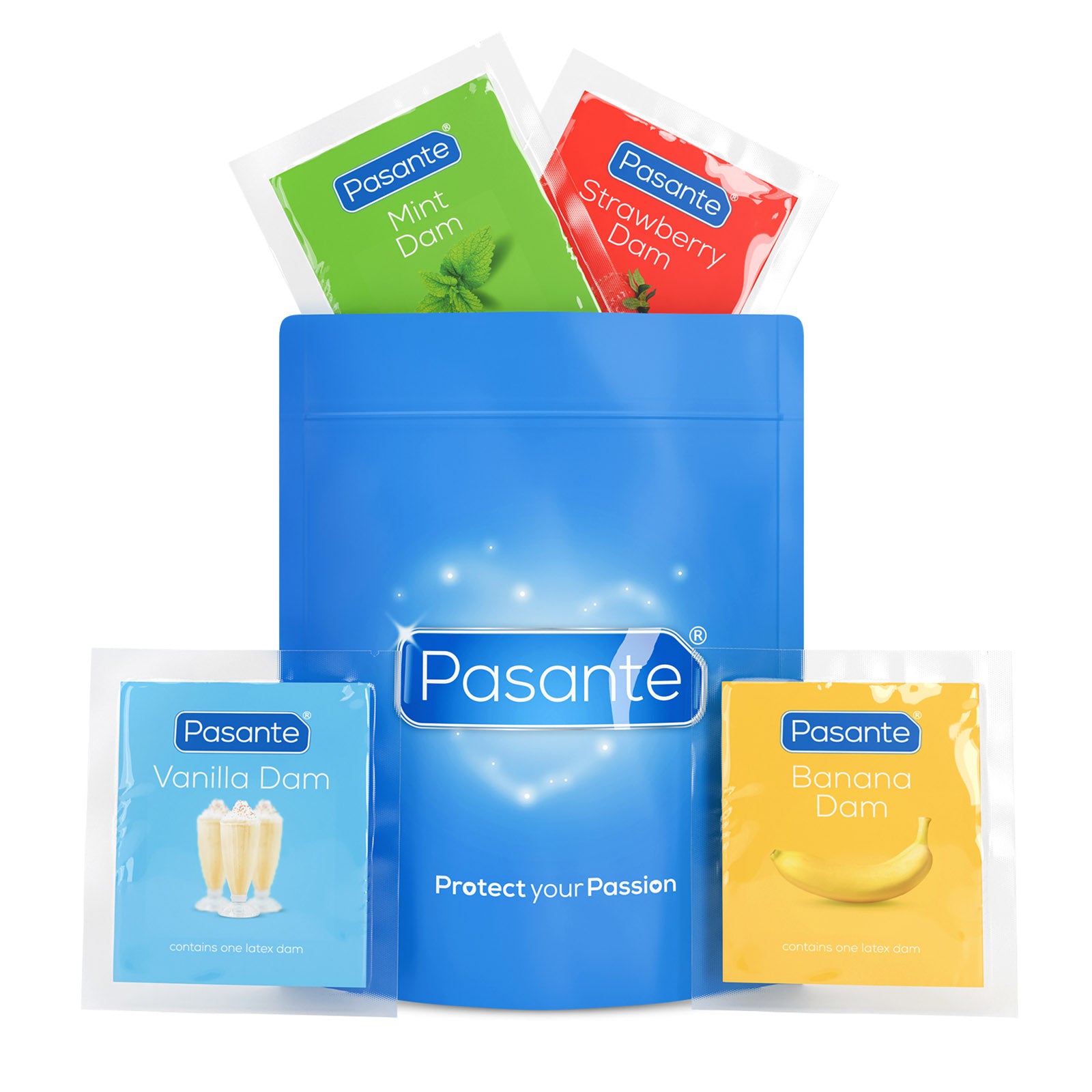 Pasante Oral Dams Digue Dentaire 8 Pièces Parfumées